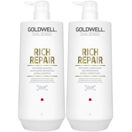 Goldwell Rich Repair – Zestaw szampon i odżywka do włosów intensywnie regenerująca 2x1000ml