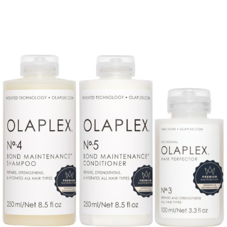 Zestaw Olaplex No.4 250ml + No.5 250ml + No.3 – Kuracja do włosów zniszczonych