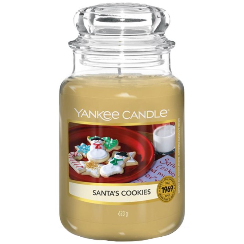 Yankee Candle Santa's Cookies - Duża świeca zapachowa 623g
