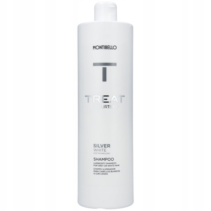 Montibello Treat Naturtech Silver White - Szampon do włosów siwych 1000ml