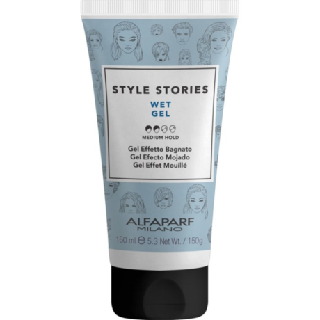 Alfaparf Style Stories Wet Gel – Żel o średniej mocy utrwalenia tworzący efekt mokrych włosów 150ml